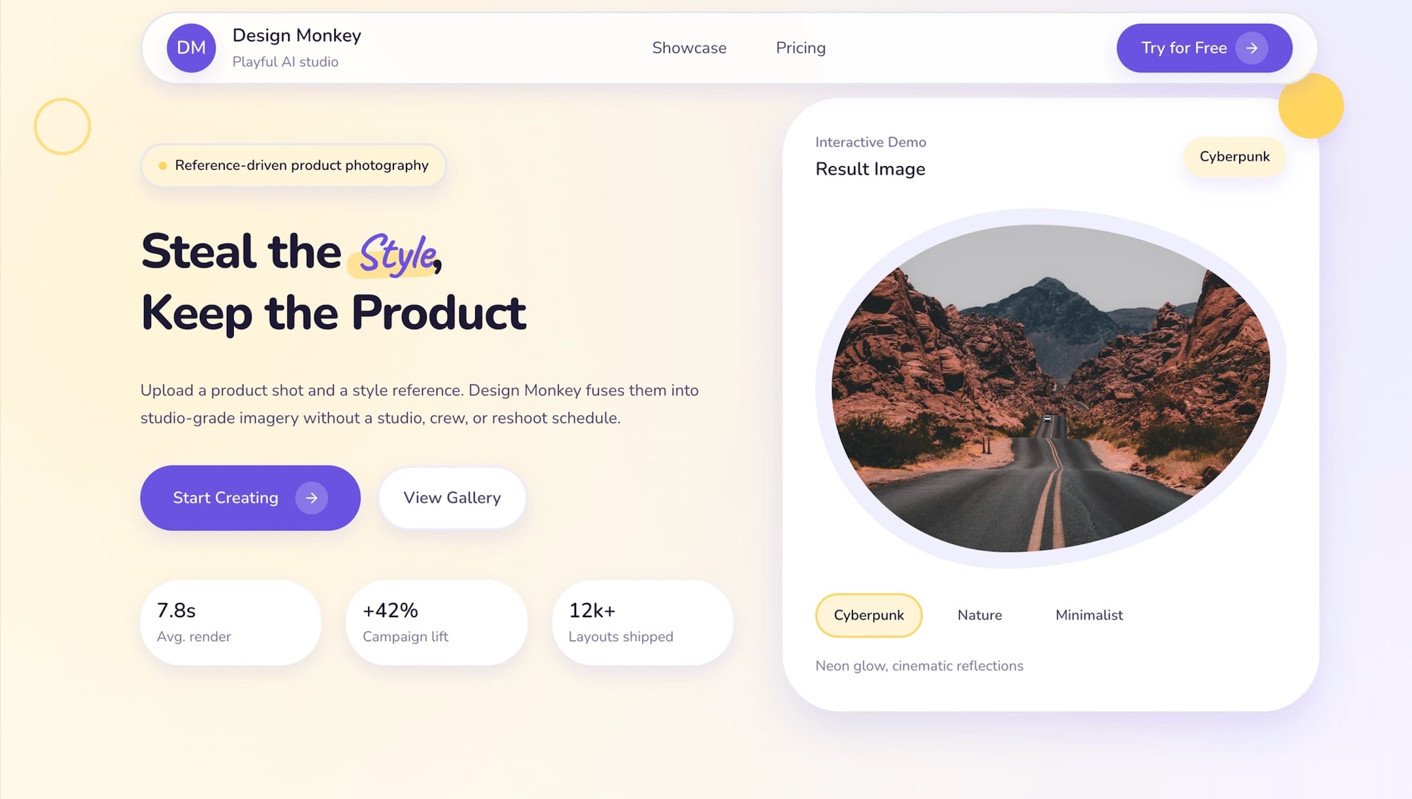 UI with style DNA applied